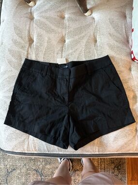 J. Crew Factory Black Cotton Bermuda Shorts